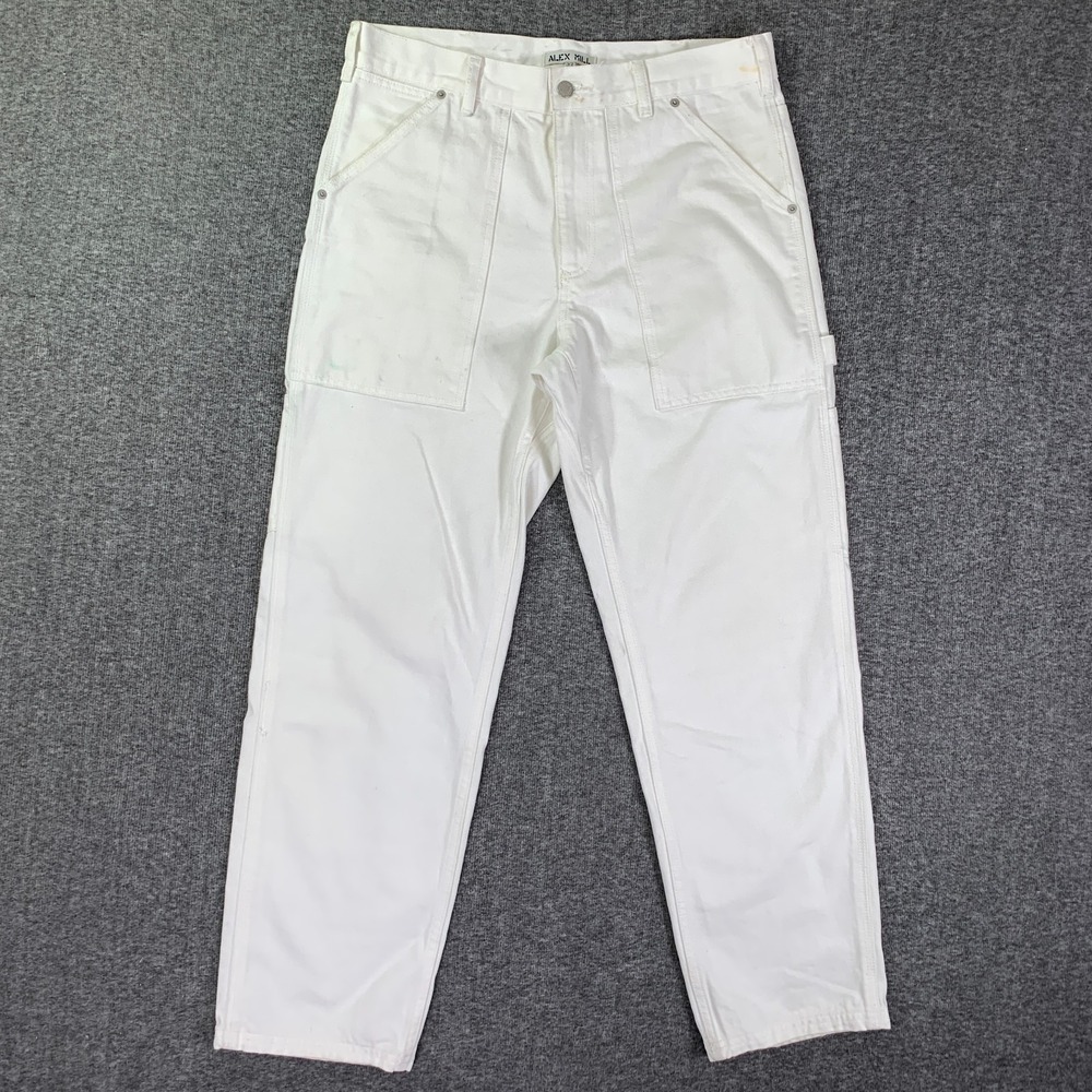 Alex Mill Painters Jeans Men 34x30 Pant White Denim Carpenter